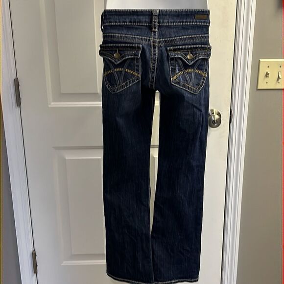 KUT from the Kloth Distressed 5-Pocket Bootcut Double Stitched Jeans- Size 4 - Picture 9 of 16